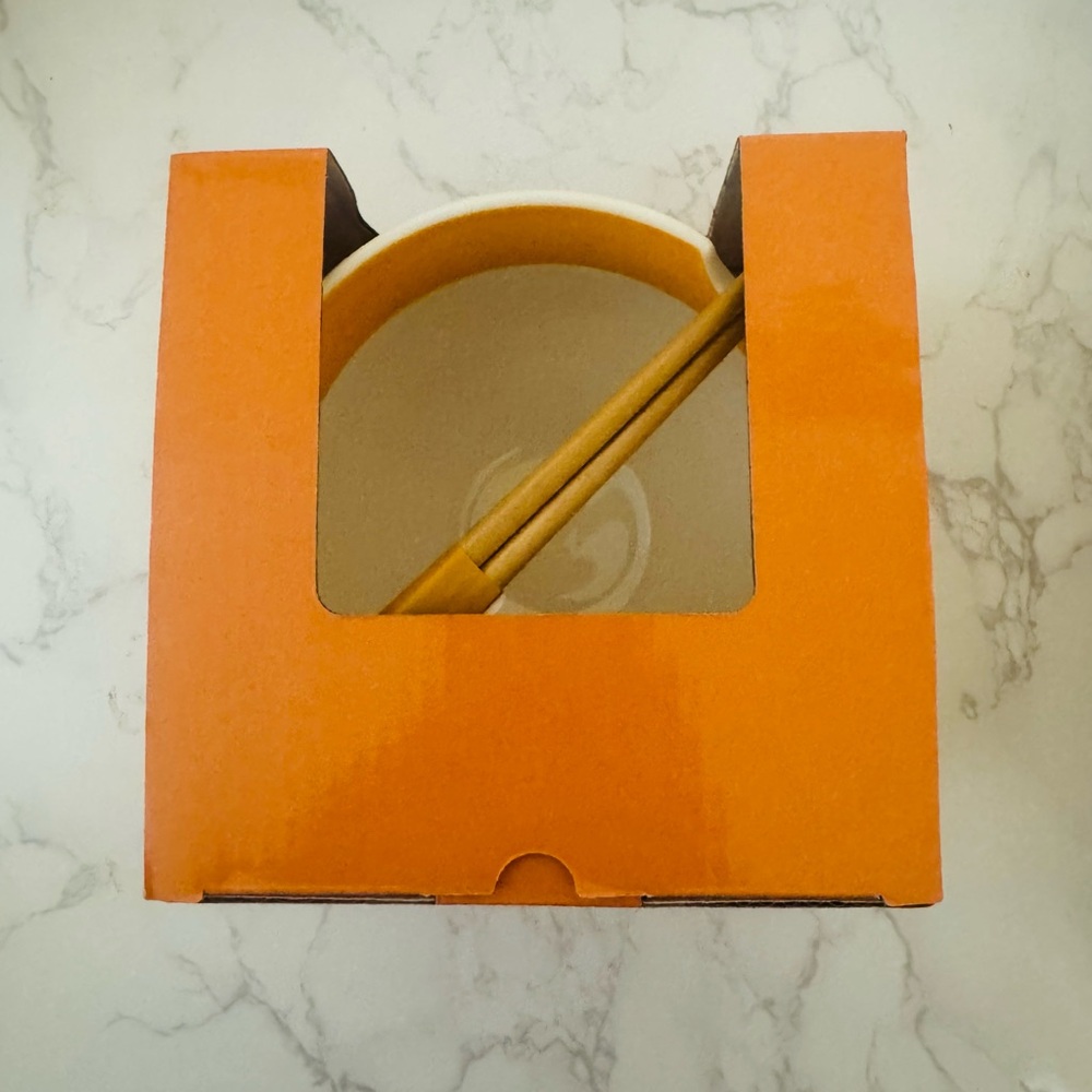 Orange and Tan Bowl Set